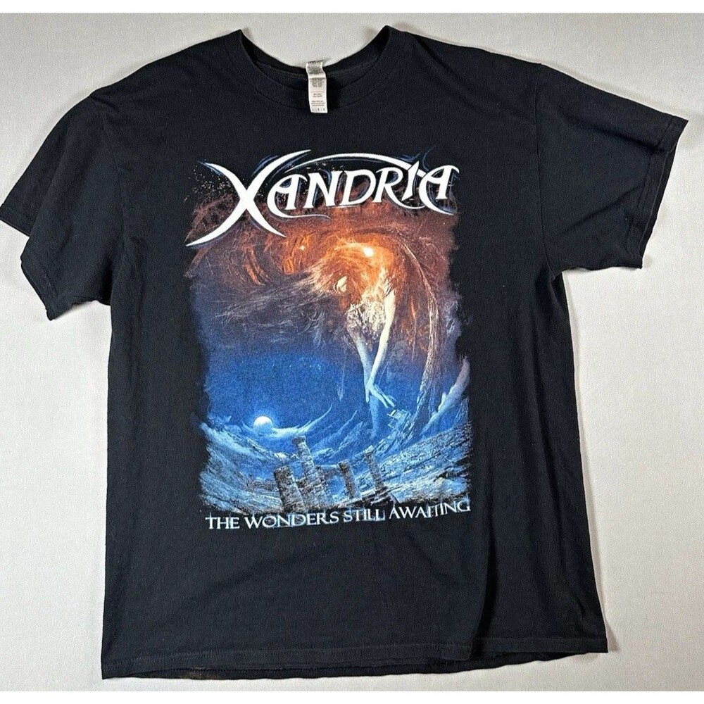 Black Gildan Heavy Xandria North America Tour 2023 Shirt Mens L Symphonic Metal